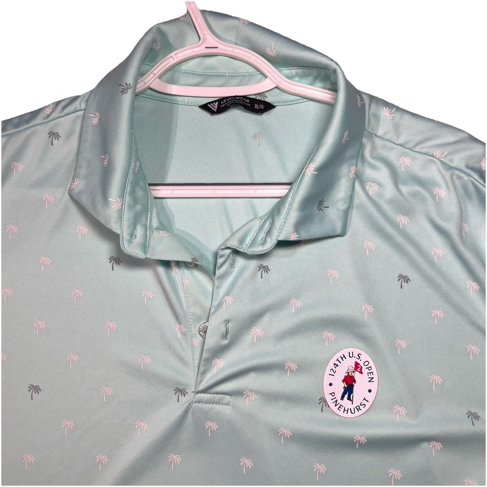 Levelwear Men's Performance‎ Golf Polo Size XL  Pinehurst 124th US open EUC